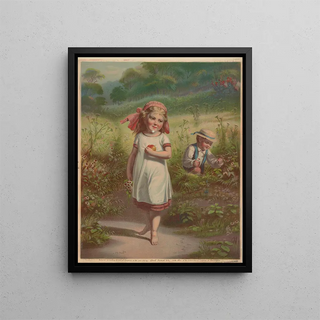 Crosby - Little girl and a little boy picking fruits and flowers.webp