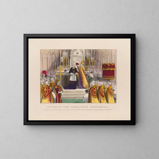 Currier  Ives - Imposing the Cardinals berretta  upon his grace Archbishop McCloskey of New York.webp