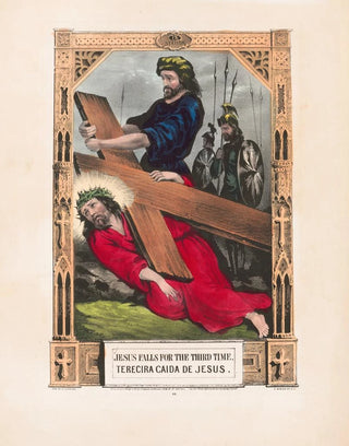 Currier Ives - Jesus falls for the third time.webp