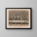 La última cena - Currier & Ives — cuadro enmarcado en la pared