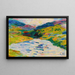 Landscape painting with watercourse - Curt Herrmann — framed artwork on a wall