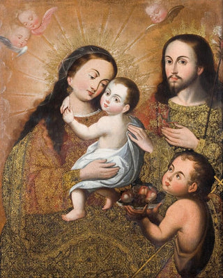 Cusco School - Holy Family with Saint John and a Goldfinch.webp