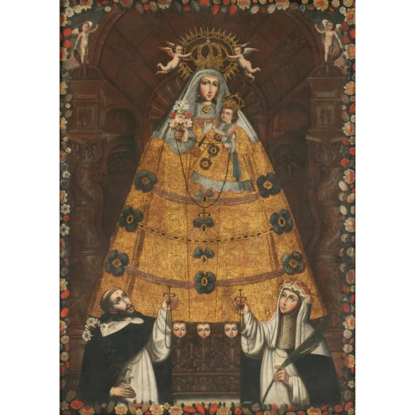Cusco School - Our Lady of the Rosary with Saint Dominic and Saint Rose.webp