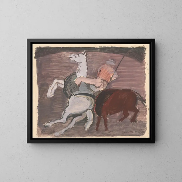 Corrida - Cyprian Majernik — cuadro enmarcado en la pared
