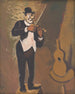 Payaso tocando el violín - Cyprian Majernik — vista de la obra