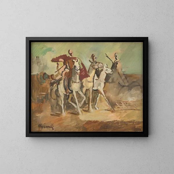 Caballos - Cyprian Majernik — cuadro enmarcado en la pared