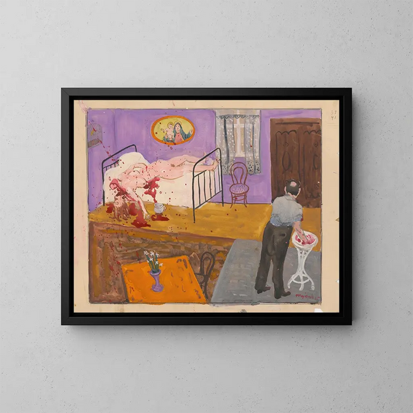 Amantes en la periferia - Cyprian Majernik — cuadro enmarcado en la pared