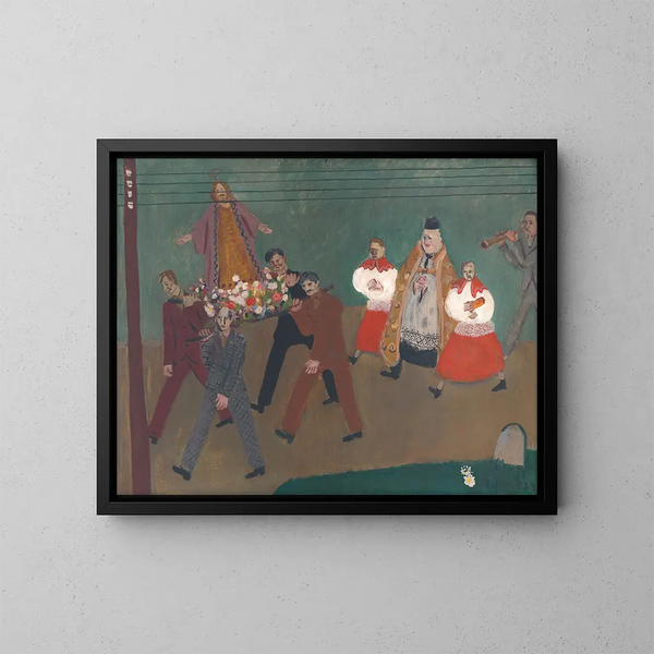 Procession - Cyprian Majernik — framed artwork on a wall