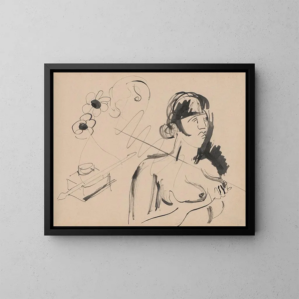 Skiér Painting - Cyprian Majernik — framed artwork on a wall