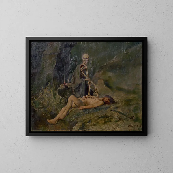 First death of Belov - Cyril Kutlik — framed artwork on a wall