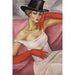 Reproducción del cuadro la dama con sombrero de copa alta - Boris Grigoriev