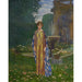 Reproduction of the painting Lady in the Garden by the Fountain - Spring - Leon Kamir-Kaufmann