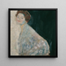 Dama en blanco - Gustav Klimt — cuadro enmarcado en la pared
