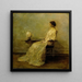 Dama en blanco n° 2 - Thomas Wilmer Dewing — cuadro enmarcado en la pared