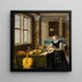 Dama tocando la laúd - Hendrick van Steenwijck el Joven — cuadro enmarcado en la pared