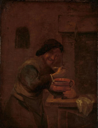 Daniel Boone - Man Eating from an Earthenware Pot.webp