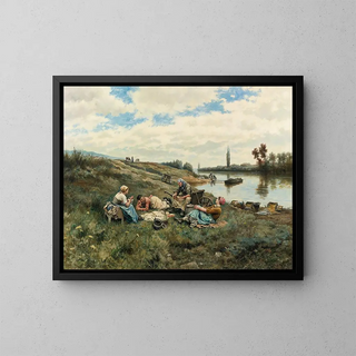 Daniel Ridgway Knight - Aprs Un Djeuner Bords De La Seine.webp
