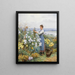 Crisantemos - Daniel Ridgway Knight — cuadro enmarcado en la pared