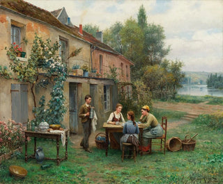 Daniel Ridgway Knight - Coffee In The Garden.webp