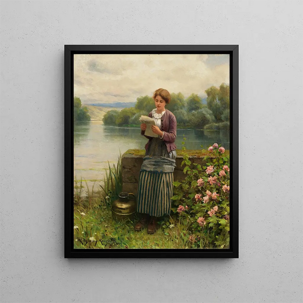 Interesting News - Daniel Ridgway Knight — framed artwork on a wall