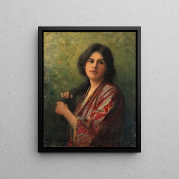 Lost in Thought - Daniel Ridgway Knight — framed artwork on a wall