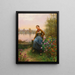 En la orilla del río - Daniel Ridgway Knight — cuadro enmarcado en la pared