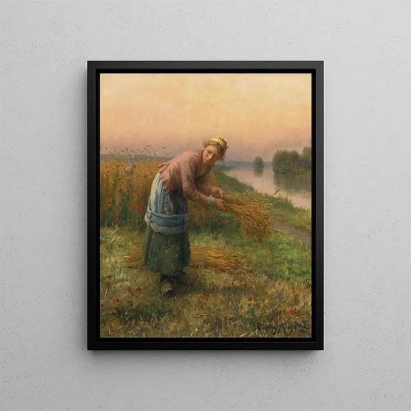 The Gleaner - Daniel Ridgway Knight — framed artwork on a wall