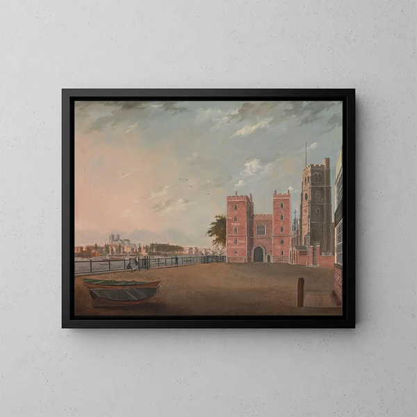 Palacio de Lambeth visto desde el oeste - Daniel Turner — cuadro enmarcado en la pared