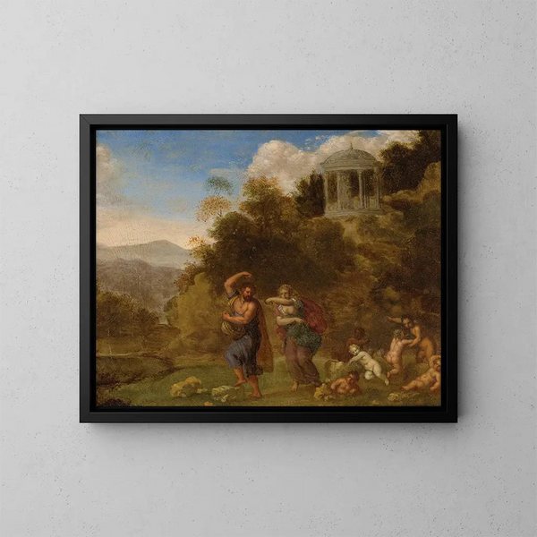 Deucalion y Pyrrha - Daniel Vertangen — cuadro enmarcado en la pared