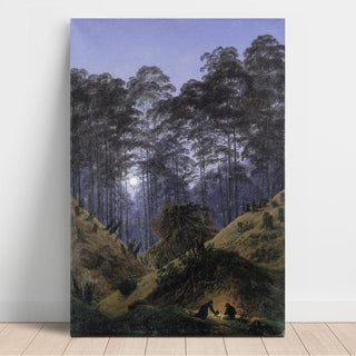 Dans la forêt au clair de lune - Caspar David Friedrich | Reproduction Tableau Décoration murale affiche copie