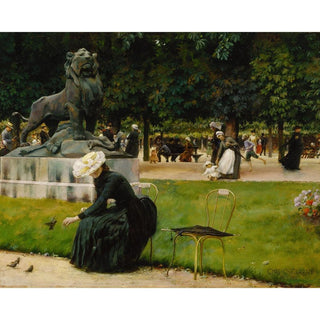 Dans le Jardin du Luxembourg - Charles Courtney Curran | Reproduction Tableau Décoration murale affiche copie