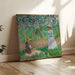 In the Giverny Woods: Blanche Hoschede at her easel with Suzanne Hoschede reading - Claude Monet