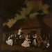 Bailando frente a la posada del pueblo - Micha Stachowicz — presentado en un interior