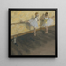 Bailarines practicando en la barra - Edgar Degas — cuadro enmarcado en la pared