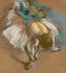 Danseuse attaching her slipper - Edgar Degas — artwork view