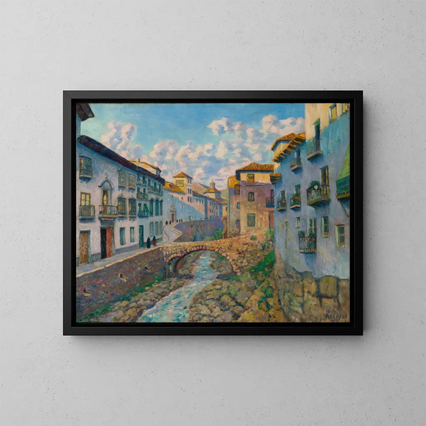 El Darro - Darío de Regoyos — cuadro enmarcado en la pared