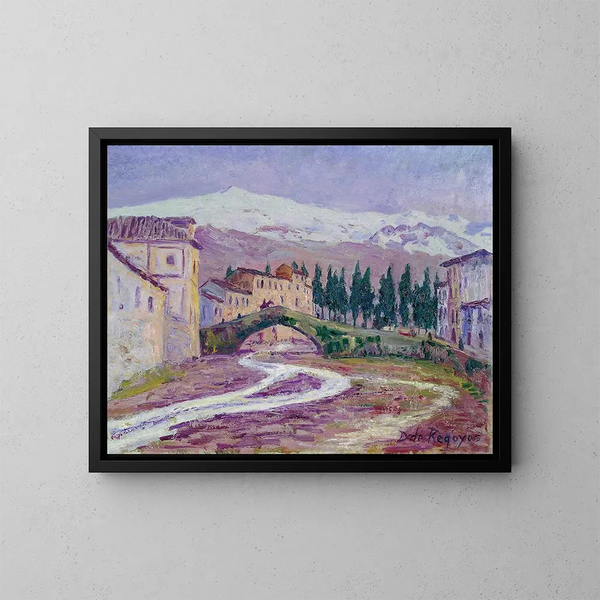 Sierra Nevada - Darío de Regoyos — cuadro enmarcado en la pared