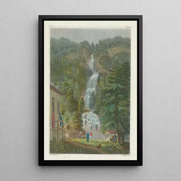 La Cascade du Giessbach - David Alois Schmid — framed artwork on a wall