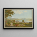 View of the city of Lucerne taken from the Allenwinden countryside - David Alois Schmid — framed artwork on a wall