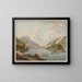 Vista de una parte del lago de Lovertz y de la isla de Schwanau - David Alois Schmid — cuadro enmarcado en la pared