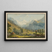 Vue prise au passage de Wengernalp vers le fond de la vallée de Lauterbrunnen - David Alois Schmid — cuadro enmarcado en la pared