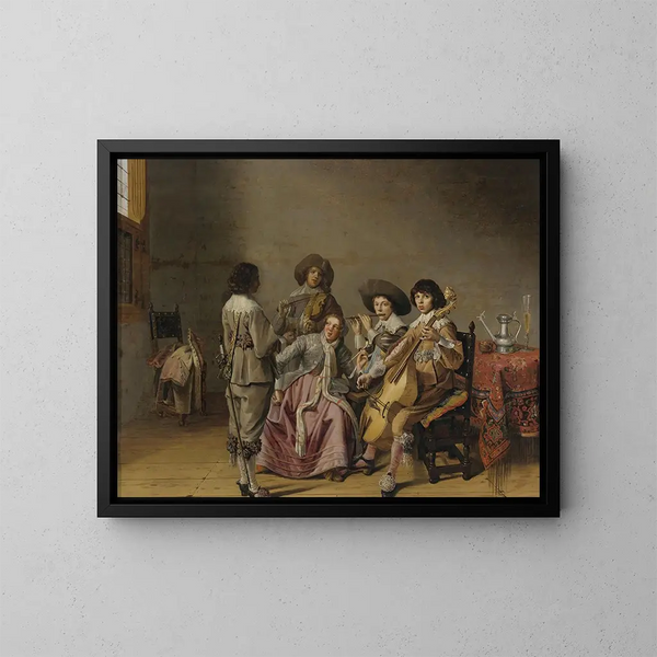 Diversión musical - David Bailly — cuadro enmarcado en la pared