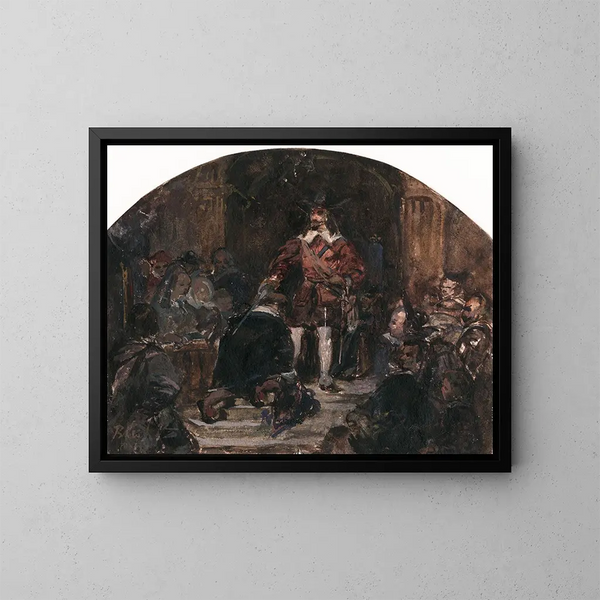 Gérard II ter Borch knighted by King Philip IV - David Bles — framed artwork on a wall