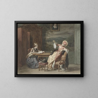 David Bles - Twee jonge vrouwen aan een tafel.webp