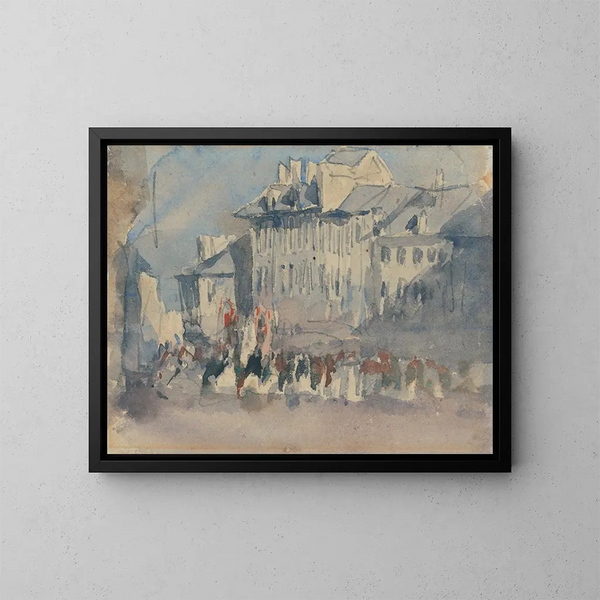 A religious procession - David Cox — framed artwork on a wall