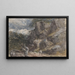 Conducción de ovejas en un paisaje rocoso - David Cox — cuadro enmarcado en la pared