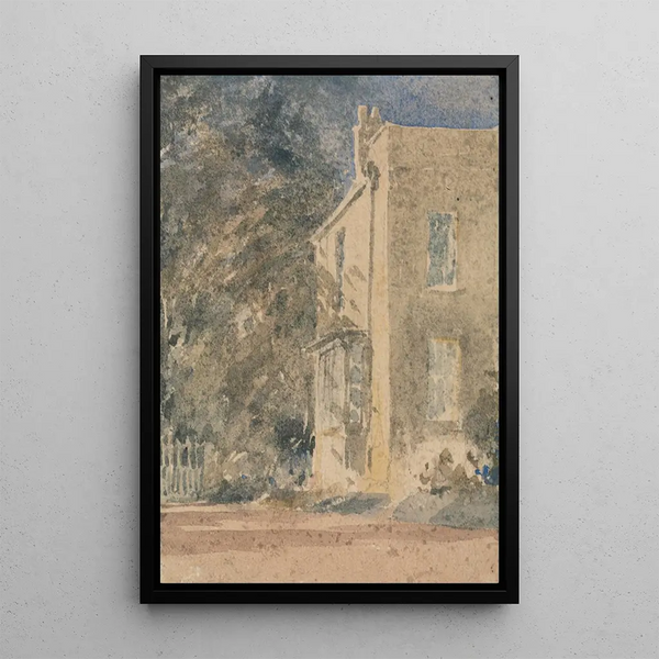 Casa de Greenfield - David Cox — cuadro enmarcado en la pared