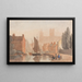 Catedral de Lincoln desde Brayford Pool - David Cox — cuadro enmarcado en la pared