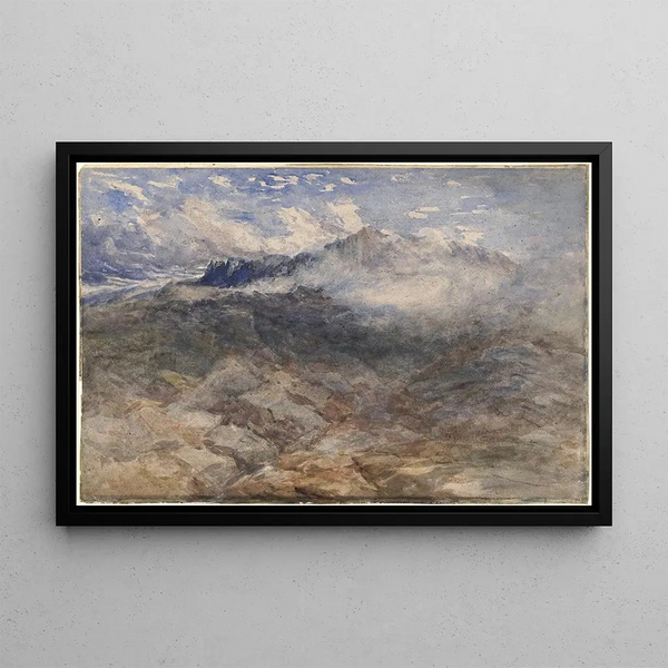 Mountain Heights Painting Cader Idris - David Cox — framed artwork on a wall