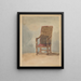 Estudio de una silla antigua - David Cox — cuadro enmarcado en la pared